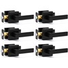 6 Pack Passage Door Handles Matte Black Door Knobs, Interior