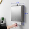 Paper Towel Dispenser Wall Mount Commercial, Brushed Stainless Steel &