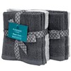 PH Pleasant Home Ribbed Wash Cloths Set - 12 Pack