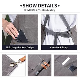 YUPPIE TONE Work Apron Tool Apron Carpenter's Apron for Men Multipurpose Apron Suitable for Garden Woodwork Craft Carpenters Kitchen Apron Workshop Garage, navy blue