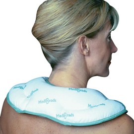MediBeads Reusable Neck Rest & Moist Heat Microwave Heating Pad For Neck and Shoulders, 10.5" x 14"