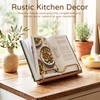 Cookbook Stand Holder for Kitchen Counter Decor - Wooden Recipe