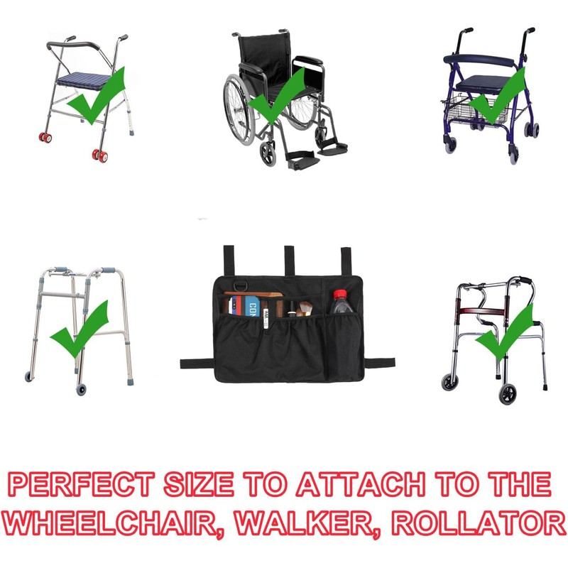 Walker Bag Basket with Cup Holder Suit for Adult Folding