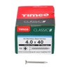 TIMCO Classic Multi-Purpose Screws - 4.0 x 40 - A2