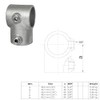 WITTKOWARE Pipe Connector Made of Galvanised Malleable Cast Iron for