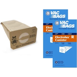 DVC Replacement 4 Ply Vacuum Bags For Aerus & Electrolux Style R Fits Epic, Guardian, Lux, Renaissance Canister Vacuum Cleaners | 12 Vacuum Bags & 2 Filters Included