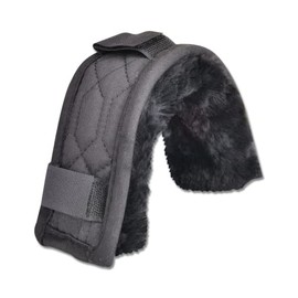 WALDHAUSEN Lammfell Nasenpolster, 18 cm, schwarz, schwarz