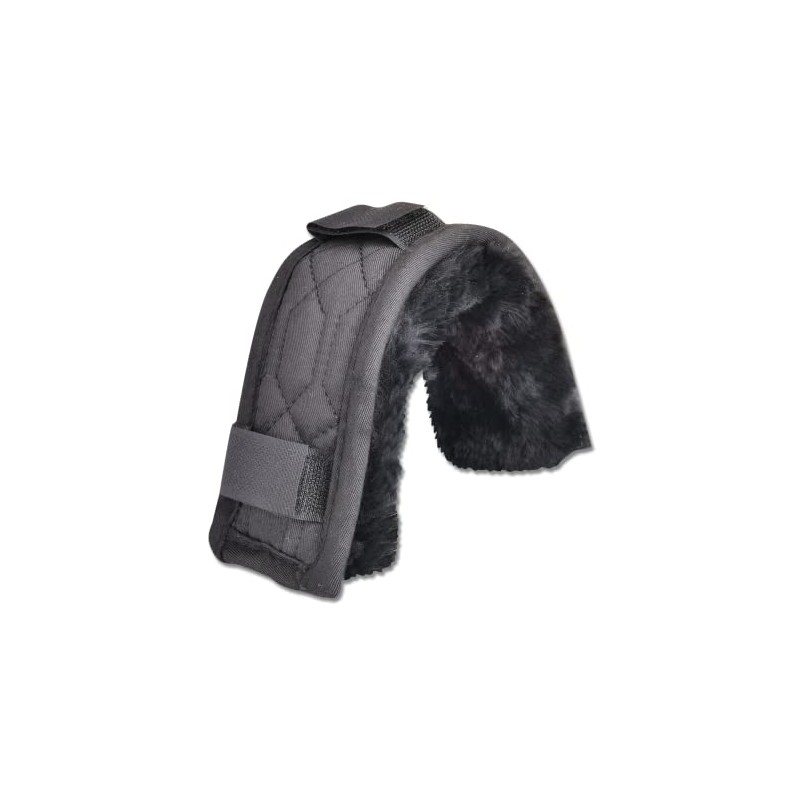 WALDHAUSEN Lammfell Nasenpolster, 18 cm, schwarz, schwarz