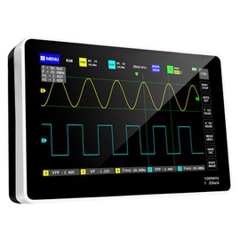 Handheld Digital Oscilloscope 2 Channel: T4-1013De Digital Oscilloscope 100Mhz Bandwidth 1Gsa Sampling Rate 7 Large Touchscreen 1GB Memory