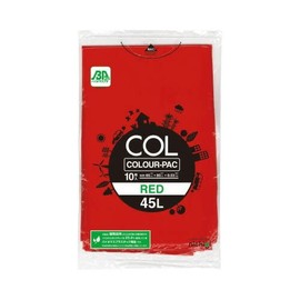 Nippon Giken Industrial Garbage Bags, GP Color Pack, 1.6 gal (45 L) Red, 10 Sheets