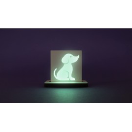 Dogs 2 Light-Up Ceramic Tiles Mini Glowing