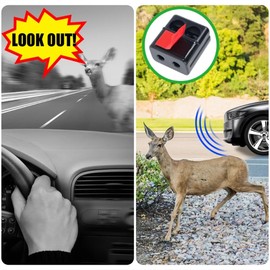 AICEL 2 Pair Car Deer Whistles, Automotive Physical Ultrasonic Self-Adhesive Siren Outdoor Mini Compacts Alert Device Accessory Safety Alarms Protections Collision Prevention, Universal Fit