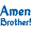ANGDEST Amen Brother Prayer Religious Christian (Azure Blue) (Set of