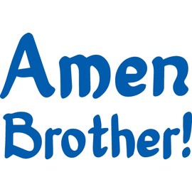 ANGDEST Amen Brother Prayer Religious Christian (Azure Blue) (Set of 2) Premium Waterproof Vinyl Decal Stickers for Laptop Phone Accessory Helmet Car Window Bumper Mug Tuber Cup Door Wall Decoration