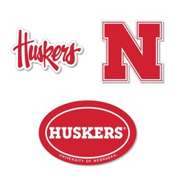 Nebraska Cornhuskers Magnet Set – 3 Pack Large Auto Magnets for Car, Truck, or SUV – Durable, Outdoor Safe, UV Printed, Fade Resistant, Heavyweight, Made in USA