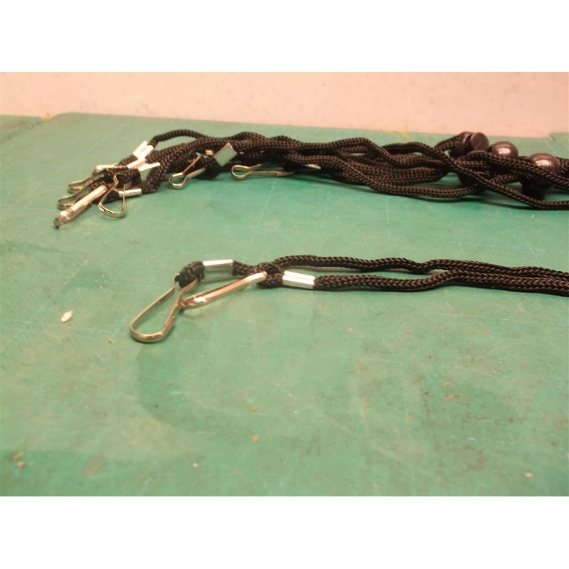 6 pack black mask lanyards