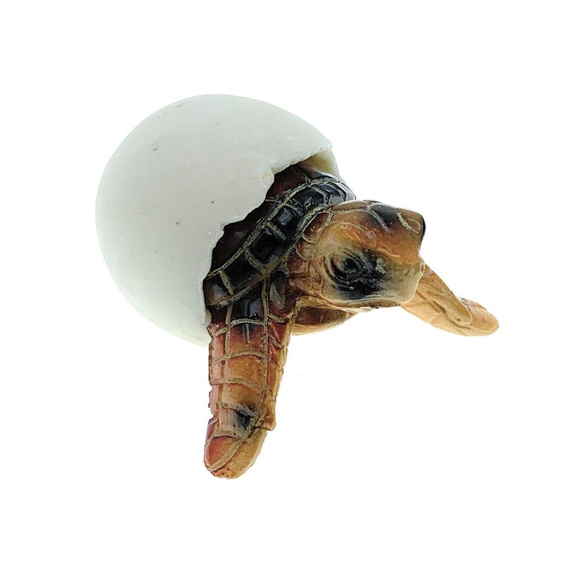 Globe Imports Baby Sea Turtles Hatching from Eggs Mini Figurines,