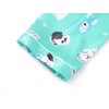 Beezizac Girls Pajama Sets Green Dogs Satin Silky Long Sleeves