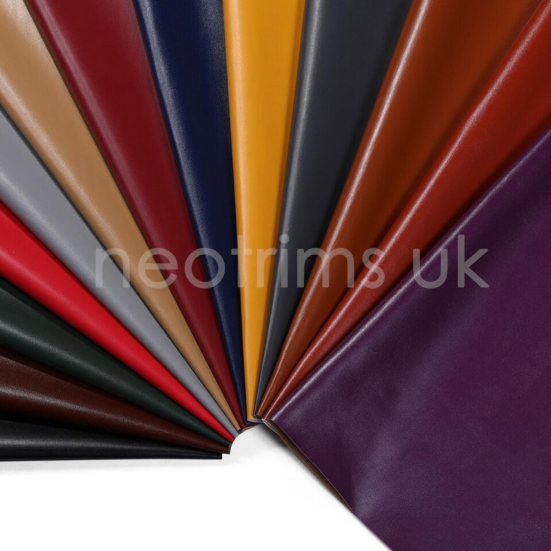 Faux Leather Fabric Smooth Vinyl Leatherette Light Upholstery Crafts Material,16