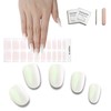 Gallasy 20PCS Aurora Semi Gel Nail Strips, Salon Quality Cured