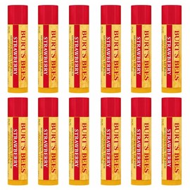 Burt's Bees Moisturizing Lip Balm .15 Ounce 100% Natural Origin - Strawberry (12, Strawberry)