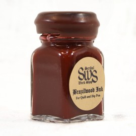 Historic Brazilwood red ink for dip pens