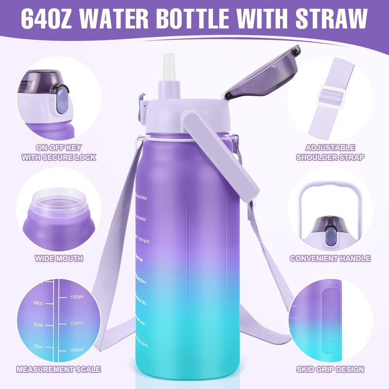 KETIEE Water Bottle 2L 2 Litre Water Bottle 2 Litres
