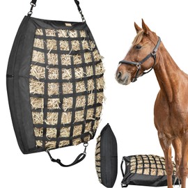 HAYSRMAN Hay Bags for Horses Slow Feed,Heavy Duty Oxford Fabric with Widening Side Design, Full Back Zipper & Adjustable Strap for Easy Filling, Hanging and Clean Eating New Version