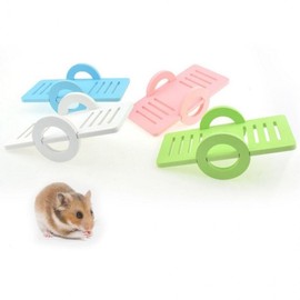 Wooden seesaw hamster toy wooden leg swing seesaw supplies Wooden Seesaw Blue SE02266 100ea