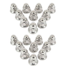Mytee Products Stainless Steel Lug Nut Covers, 2"(H), fits 33mm, Push on (20 Pack)