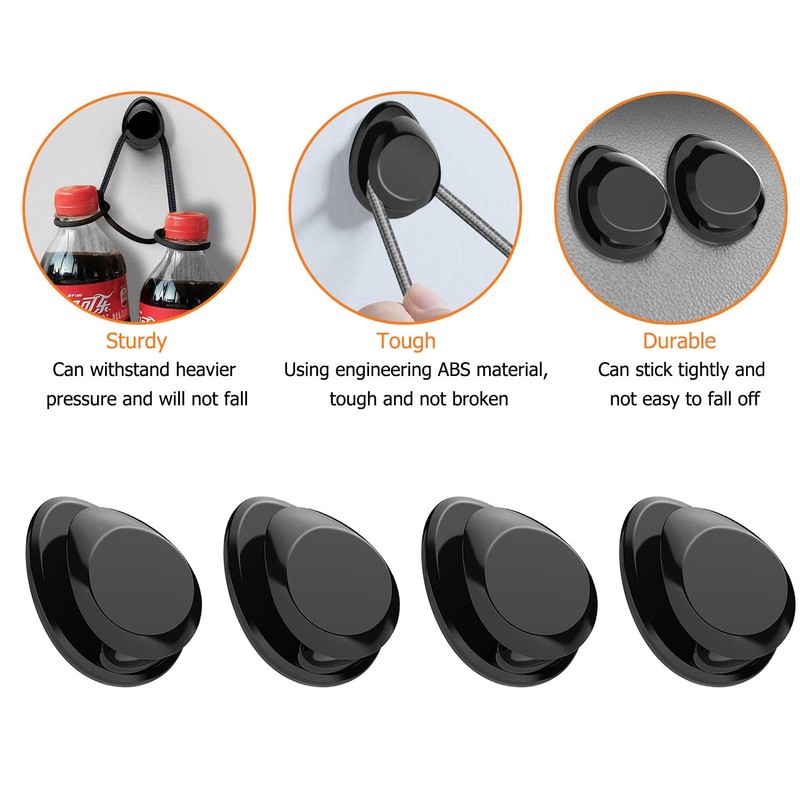 Yuentoen Car Mini Hooks, Auto Adhesive ABS Strong Adhesion Car