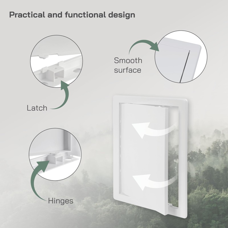 Vent Systems White ABS Plastic - Access Panel 8 x