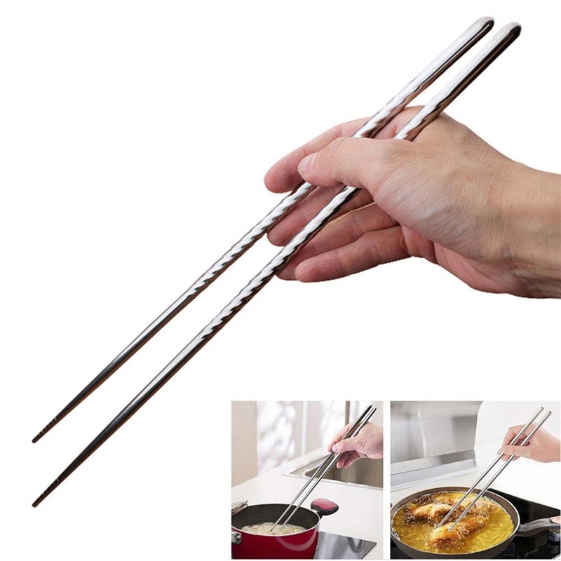 Daycount 5 Pairs Extra Long Chopsticks for Cooking, Frying, 15''