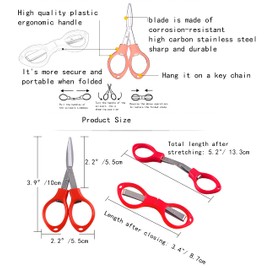 30 pieces Folding Travel Scissors Stainless Steel Portable foldable scissors for nurses Craft School Office Sewing DIY TSA- Compliant and Portable (black)