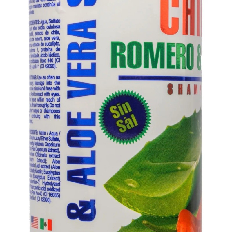 Shampoo De Chile Romero Y Sábila Para Crecimiento Acelerado.