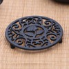 Webao Cast Iron Trivet Teapot Stand Multi-Use Insulated Carved Mat