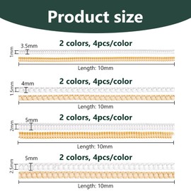 DICOSMETIC 32Pcs 8 Styles Ring Size Adjuster for Loose Rings Resizer Fit Ring Invisible Ring Reducer Plastic Spiral Spacers for Women Men Wedding Assorted Accessories