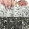 8 Sheet Aurora Butterfly Nail Art Sticker 3D Self-Adhesive Holographic