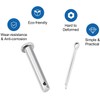 CONPHERON Clevis Pin Flat Head Dowel Pin with Hole Stainless