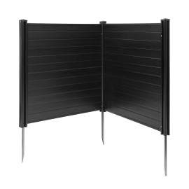 Outdoor Privacy Screen 2 Panels 48 X 48 AC Fence 27.6 Ground Stakes Pool Equipment Enclosure for Horizon Door Window ScreensDefault: Default