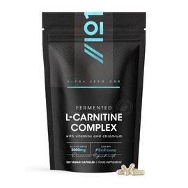 L-Carnitine 3000mg with BioPerine - 120 Vegan Capsules - Energy & Metabolism Support - High Strength Acetyl L-Carnitine Complex (1 Month Supply) by Alpha01
