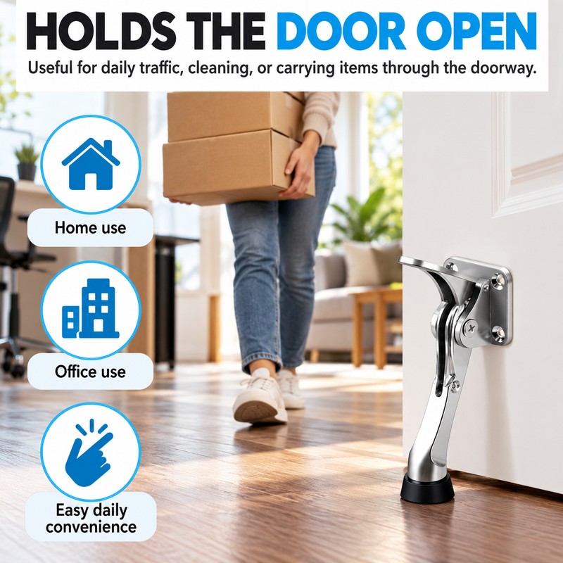 Kick Down Door Stopper for Home and Office – Metal
