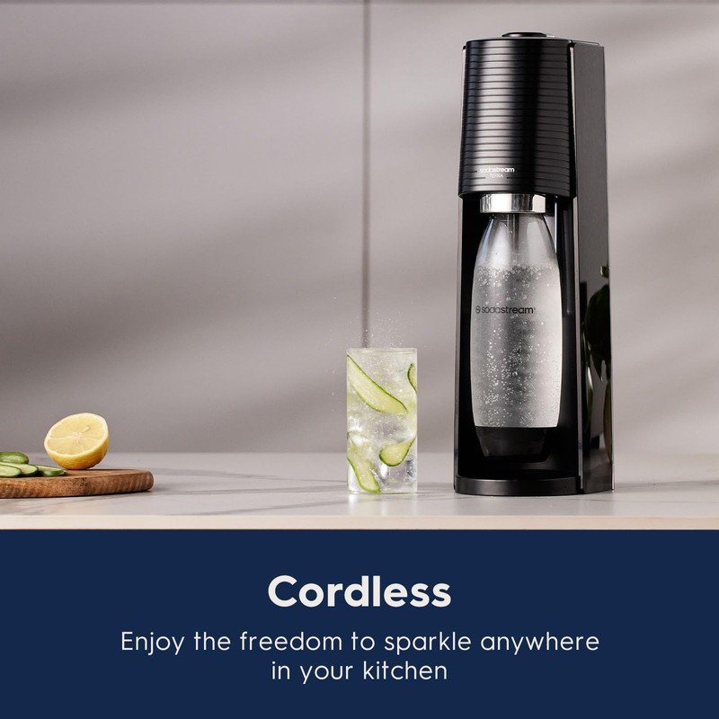 SodaStream Terra Sparkling Water Maker (Misty Blue) with CO2 and