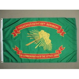69th New York Prince of Wales Historical Reproduction Indoor Outdoor Dyed Nylon Flag Grommets 3' X 5'