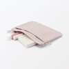 Wrinkle Nylon Flat Pouch, Pink, M, Approx. 7.5 x 5.3