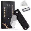 WORKPRO Premium Titanium Utility Knife, CNC Unibody w/10 Extra Blades