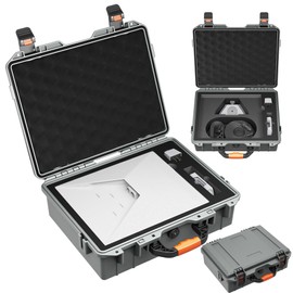 Starlink Mini Case Hard Shell Travel Bag Grey,Waterproof Shockproof Protective Storage Box for Starlink Mini Accessories,Durable Portable Hard Case for Outdoor Camping and Hiking