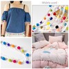 5.46m Pom Pom Ribbon 50 Pom Poms Multicolor Balls Ribbon