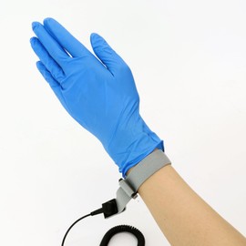 Hozan Anti-ESD Nitrile Gloves (M Size, 50 Pairs (100 Pieces), Can Be Used in ESD Protected Areas, Nitrile Gloves, RCJS-5-1 (IEC61340-5-1) Standards F-68-M