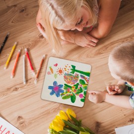 Foshird Unfinished Wooden Panel for Crafts with 5 m Jute Cord, 22 Pieces Square Wooden Discs Wooden Sign for Hanging Wooden Board Decoration for Pyrography DIY Crafts Painting Laser